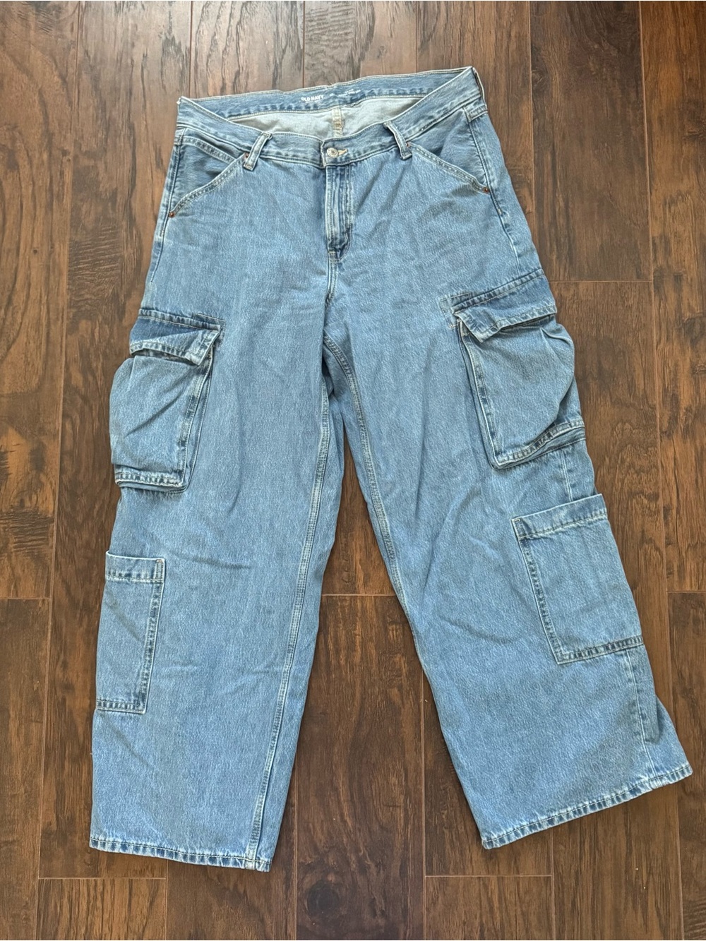 Old Navy Size 12 Wide Leg Baggy Cargo Jeans